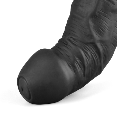 Lovetoy Real Softee crni – kompaktan realistični vibrator sa testisima  22,6cm  LV330221-3